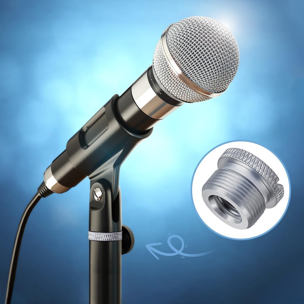 Fansjoy 8 Pack Mic Stand Adapter, Microphone Thread Adapters