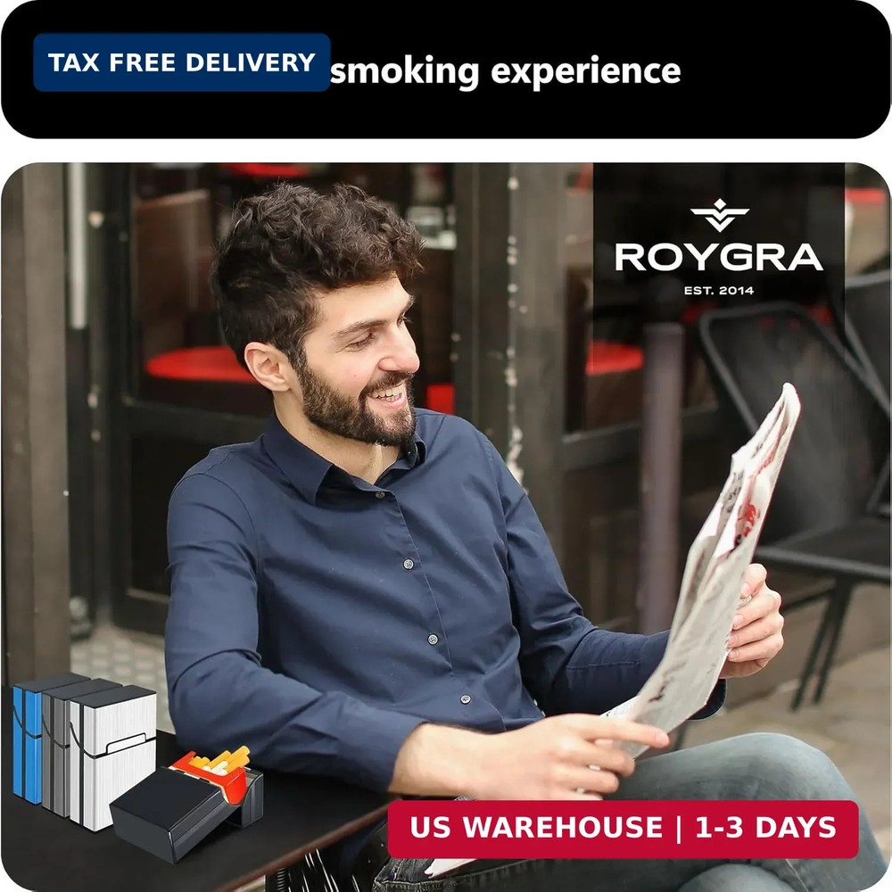 Cigarette Case (4 Pack), Magnetic Switch 20pcs Cigarette Holder Case 100mm