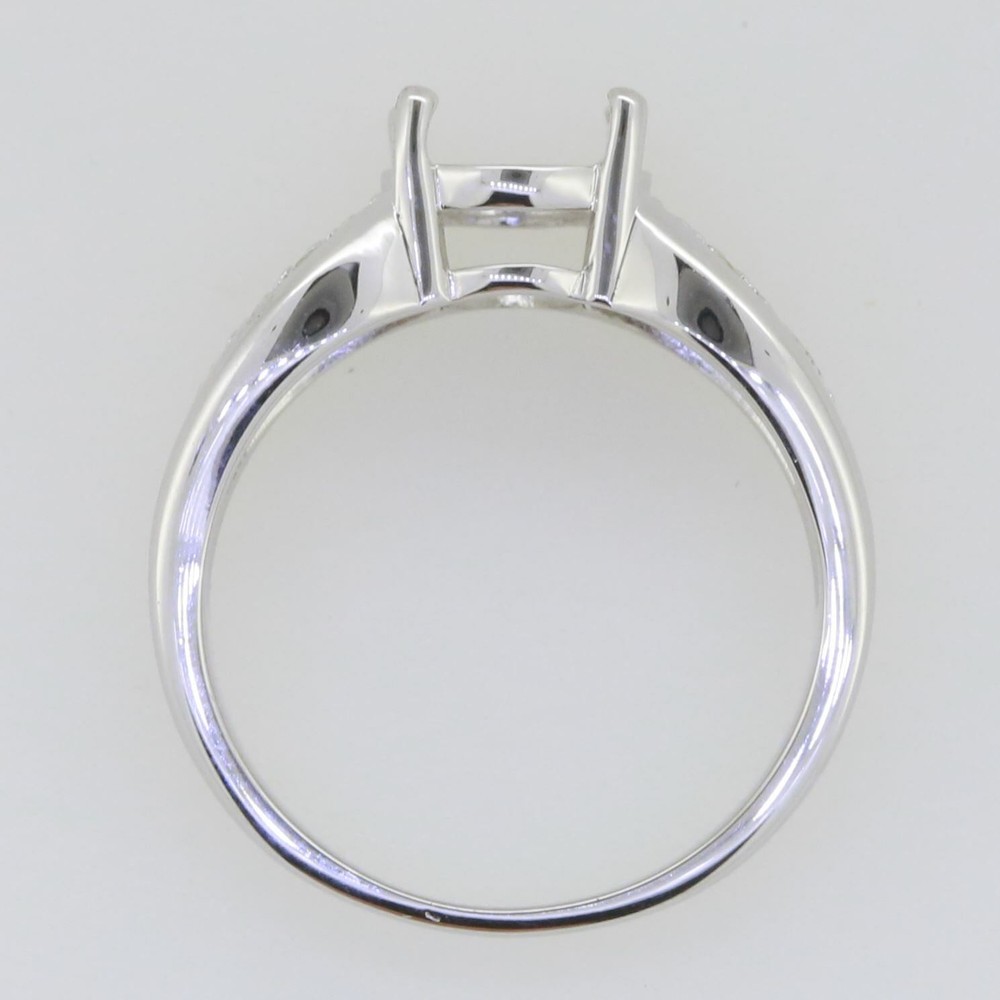 Sterling Silver Semi Mount Ring Setting Oval OV 10x8mm Topaz Solid