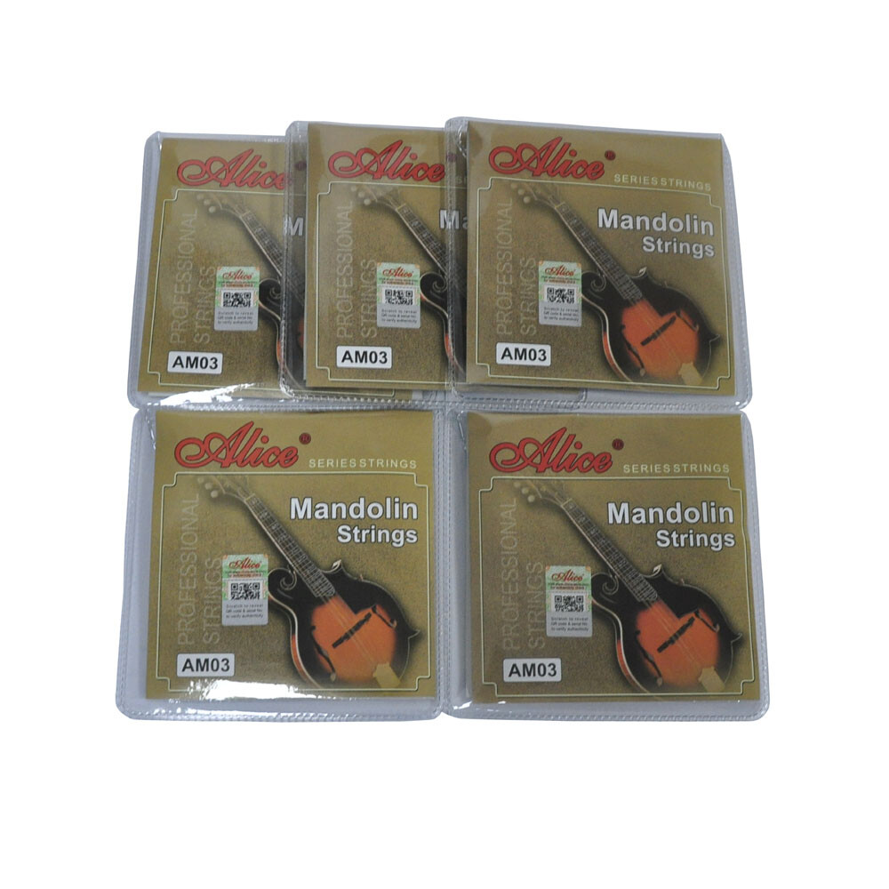 5Sets Alice Mandolin Strings Silver Plated Copper Alloy Winding EADG AM03
