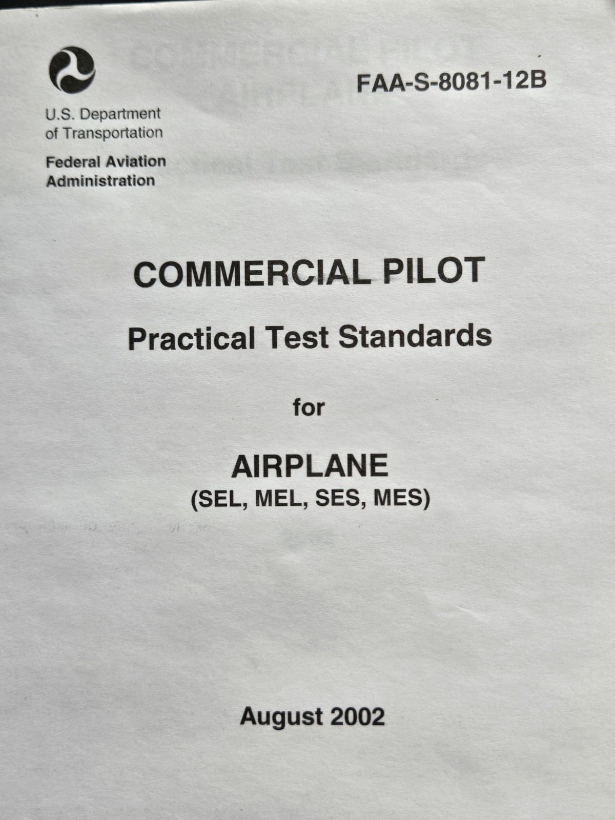 ASA Practical Test Standards Flight Instructor Commercial Pilot Multi-Engine FAA