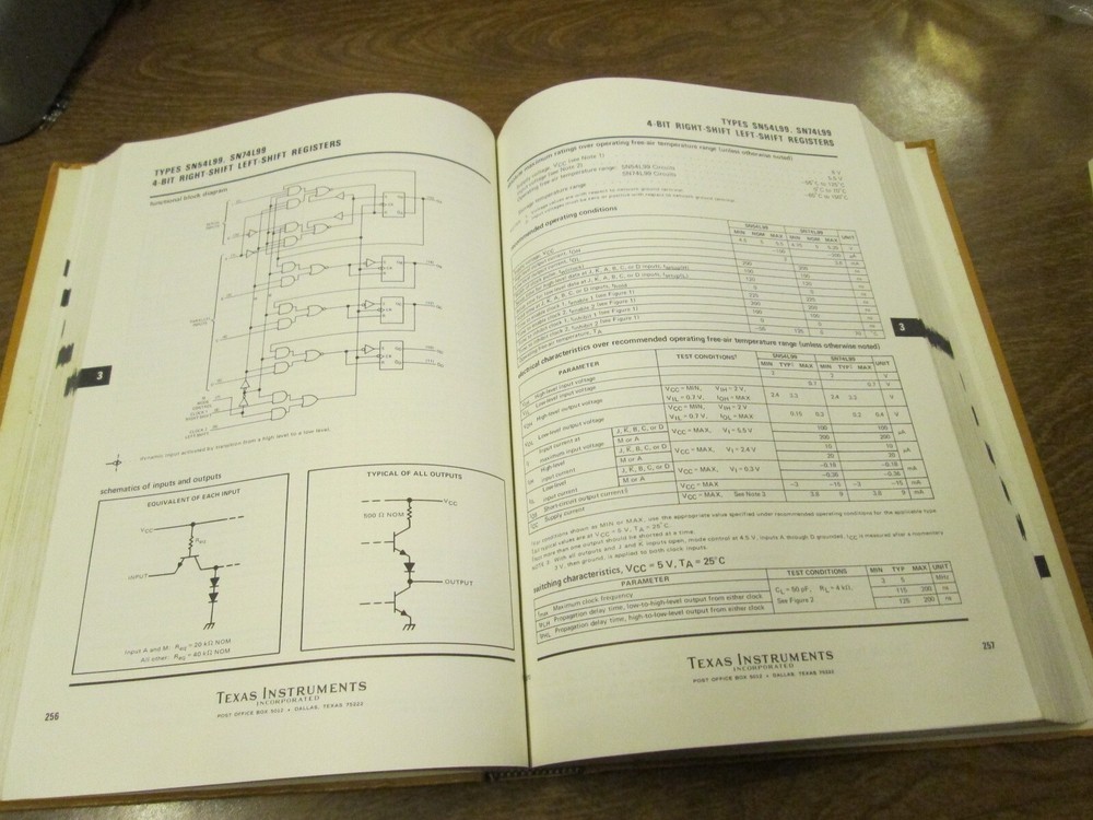 Texas Instruments The TTL Data Book For Design Engineers 1973 First Edition