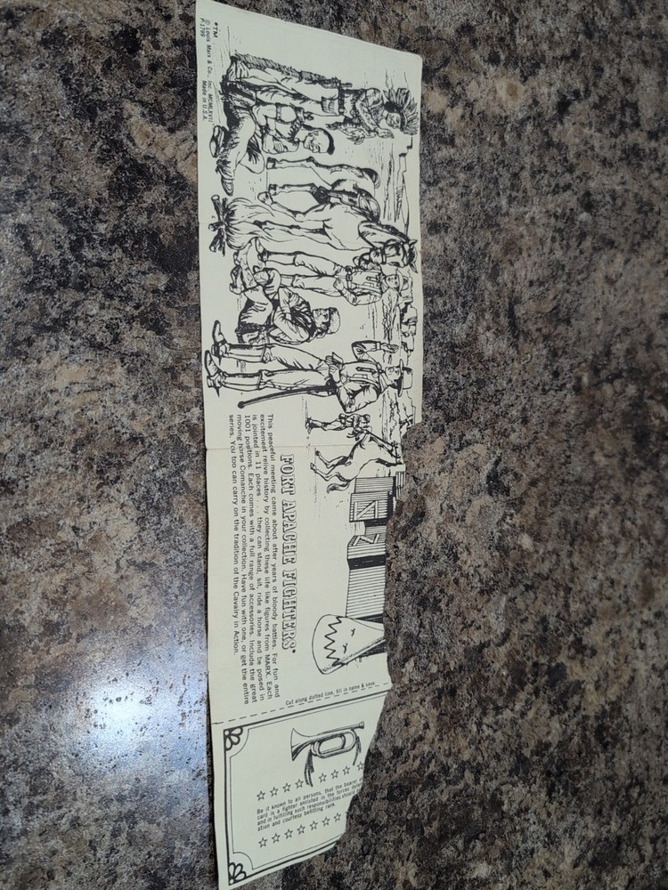 Vtg Fort Apache Playset Fighter Guide Marx