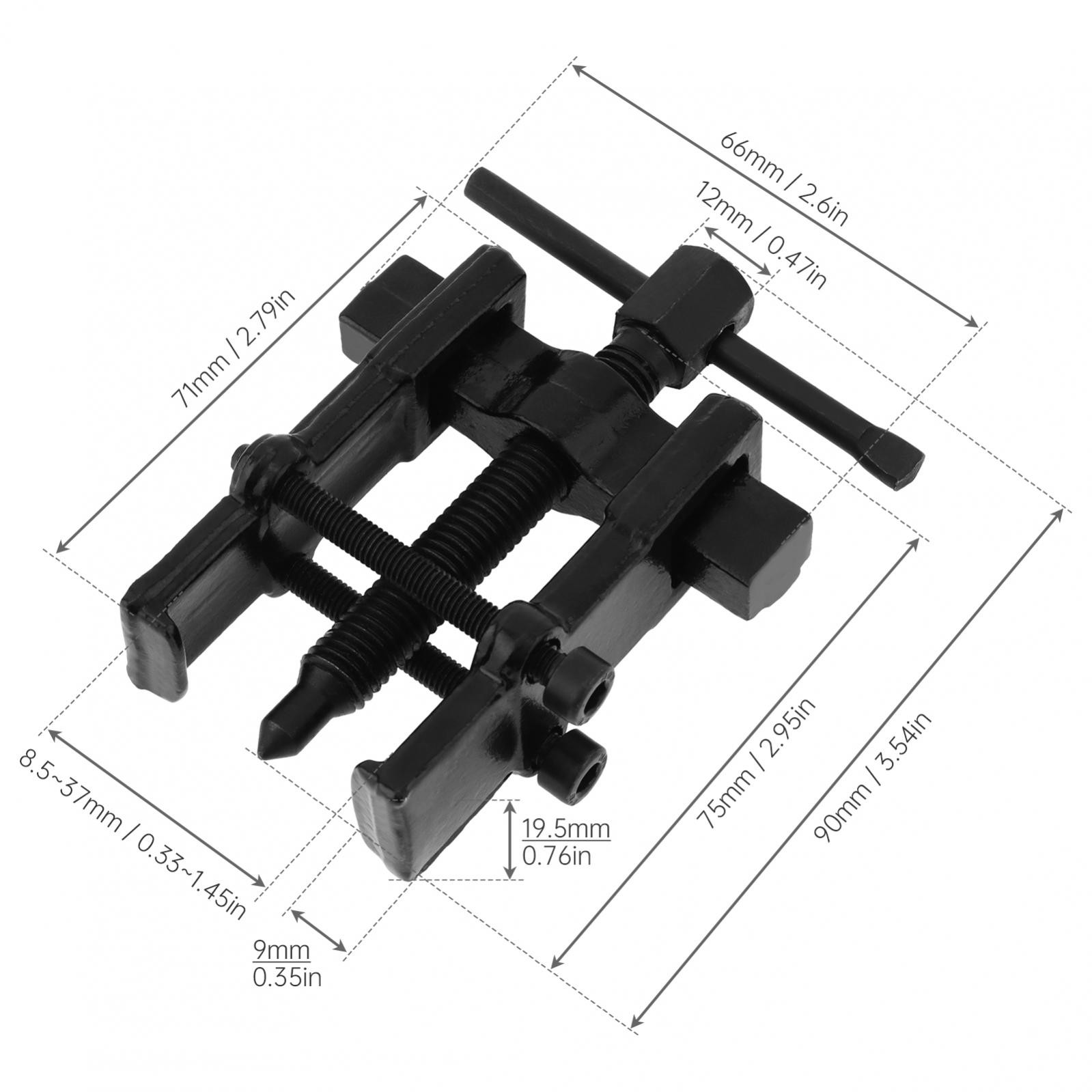 2" Two-claw Jaw Puller Mechanic Gear Bearing Steering Wheel Extractor Hand Tool