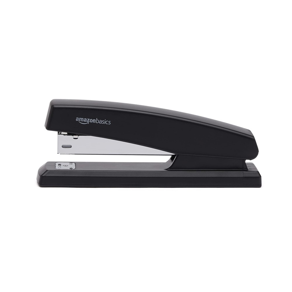 Amazon Basics Desktop Office Stapler, Lightweight, 25 Sheet 3-Pack, Black