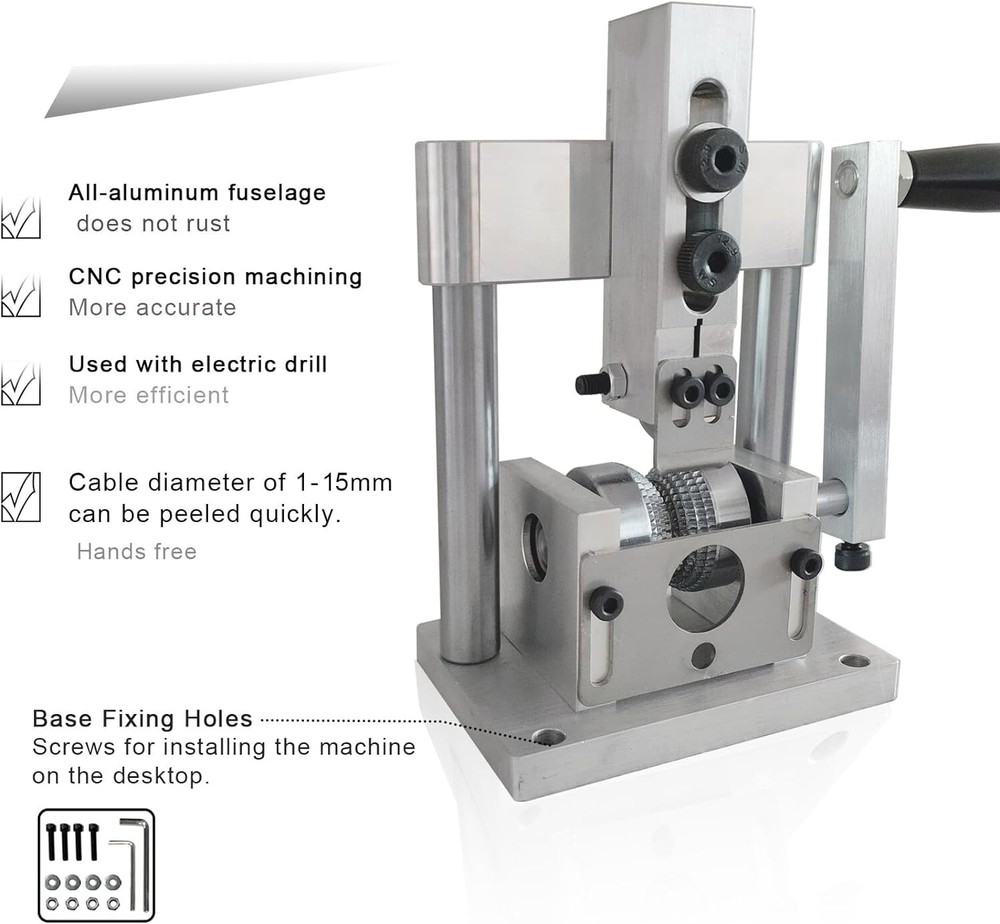 Scrap Cable Stripping Machine Copper Wire Stripping Machine Range 1mm-15mm