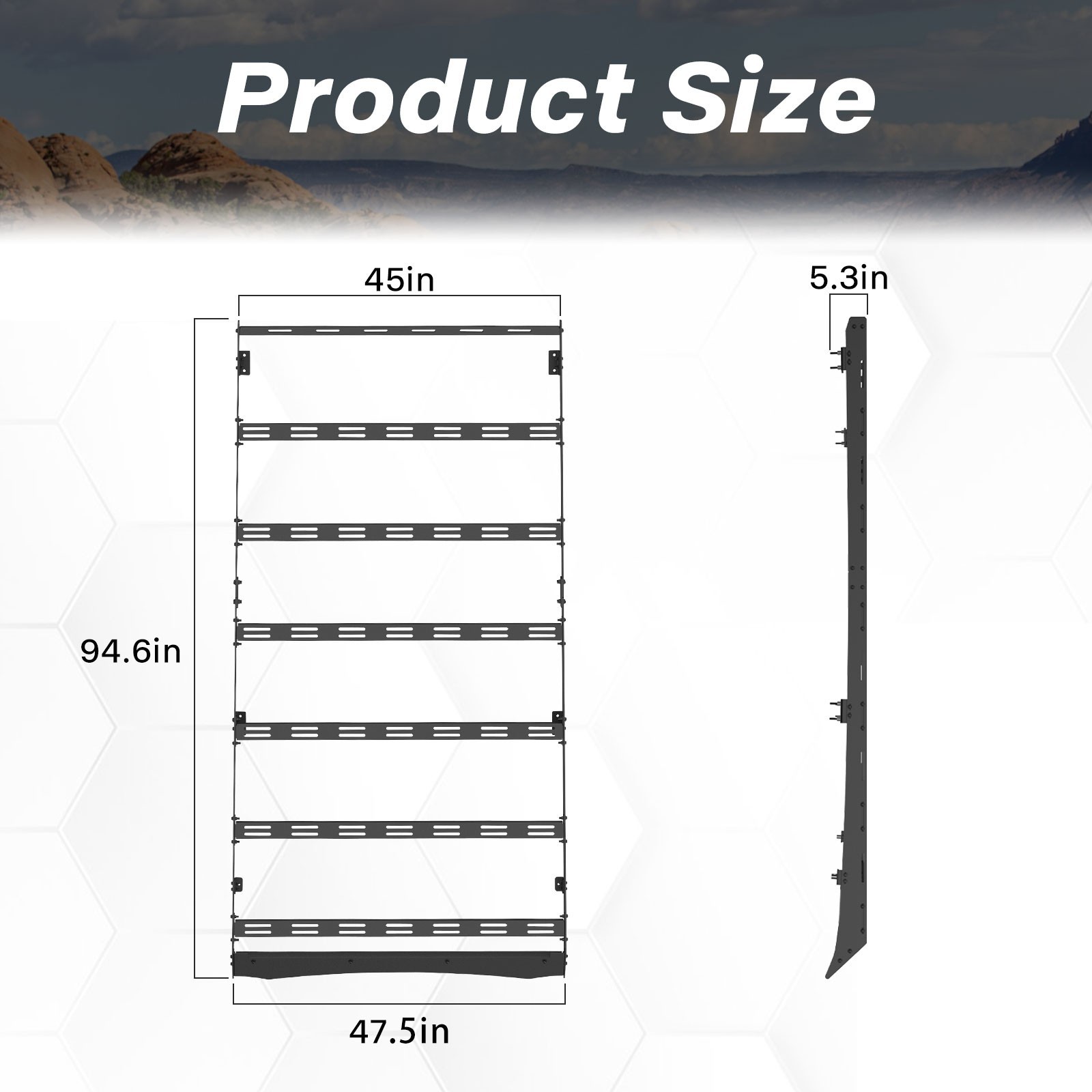 Full Size Roof Rack Cargo Basket For 2010-2024 Toyota 4Runner 5th Gen