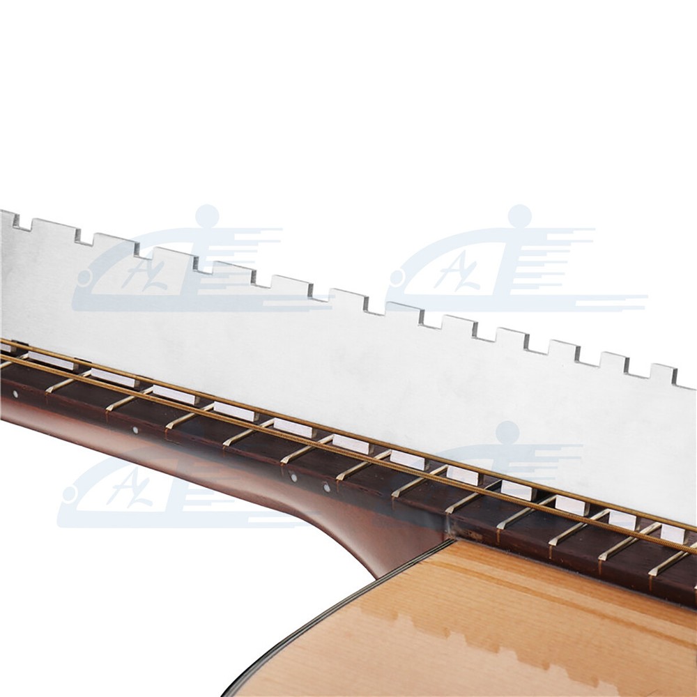 Guitar Neck Notched Straight Edge Understring Radius Gauge String Action Ruler