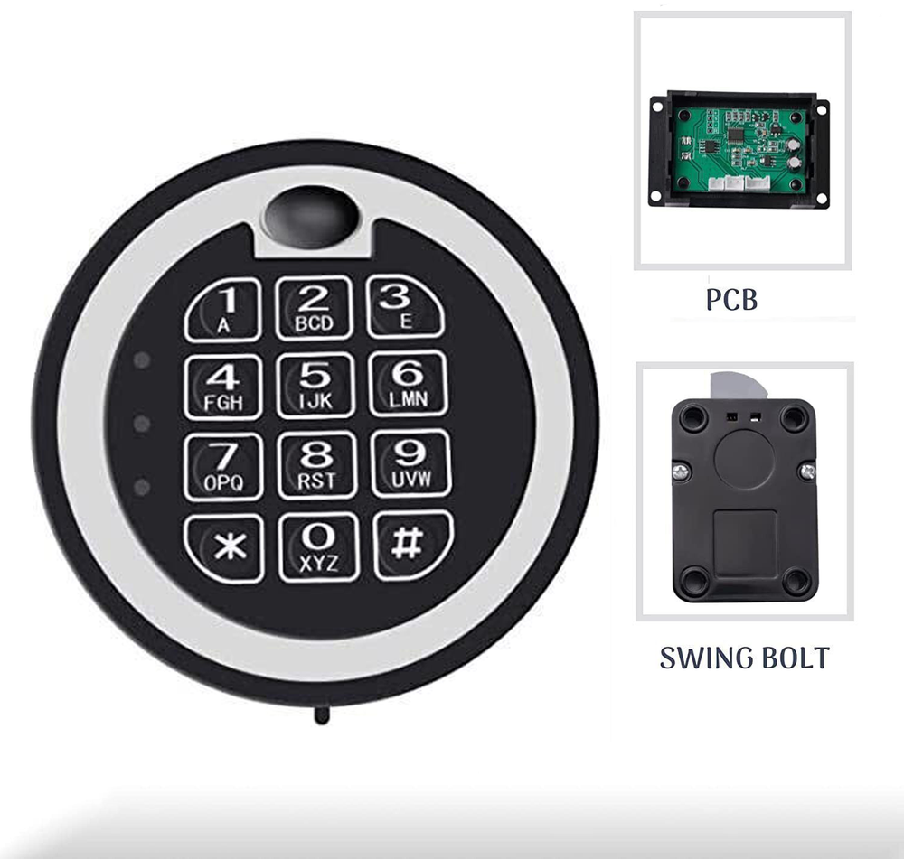 Gun Safe Lock Replacement with Swingbolt Electronic Keypad Safe Lock 5 User Code