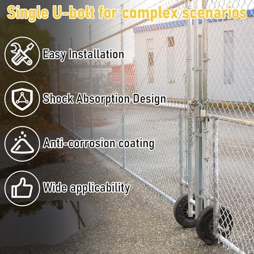 2 Pcs Chain Link Nylon Rolling Gate Track Wheel Rollers, Sliding Gate Rollers