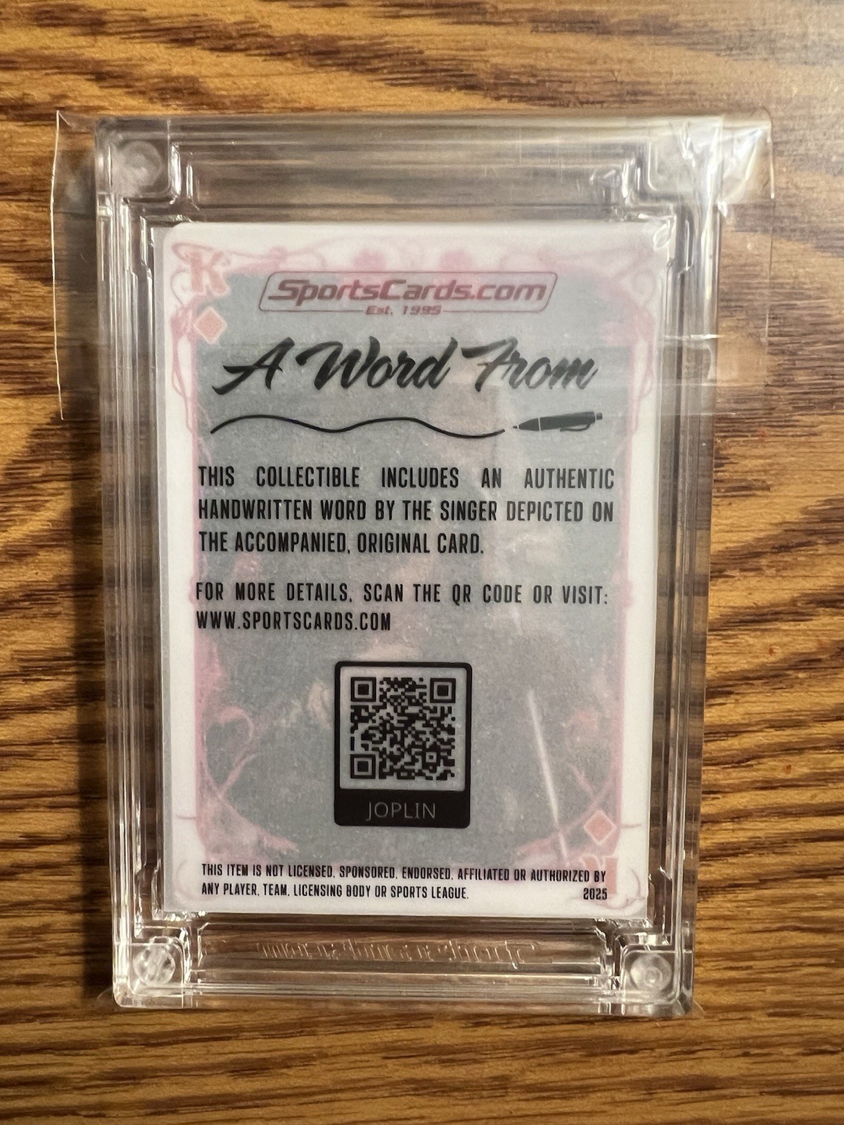 JANIS JOPLIN A WORD FROM ACTUAL HANDWRITING (thing) 1000% AUTHENTIC & 4x6 PHOTO