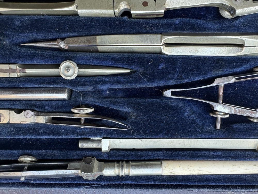 vintage technical drawing instruments