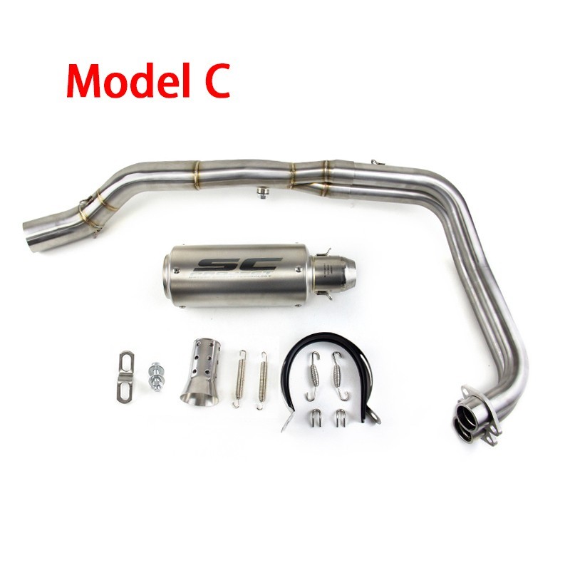 For Yamaha YZF R3 2015-2025 MT-03 Whole System Black Muffler Exhaust Header Pipe