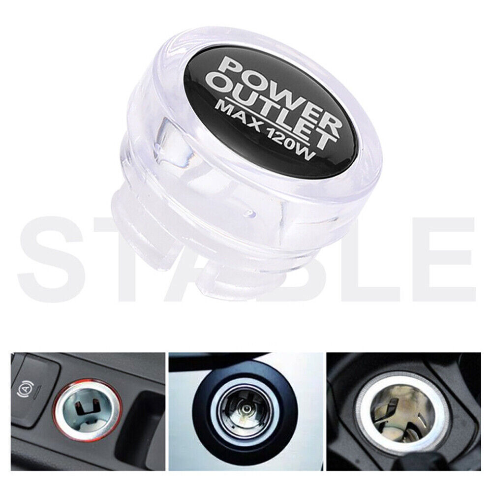 Car Interior Cigarette Lighter Cover Power Outlet Button Socket Plug Cap Cover