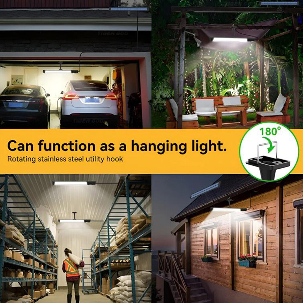 Solar Dual Light Outdoor Indoor Solar Powered Motion Sensor Shed Pendant Light