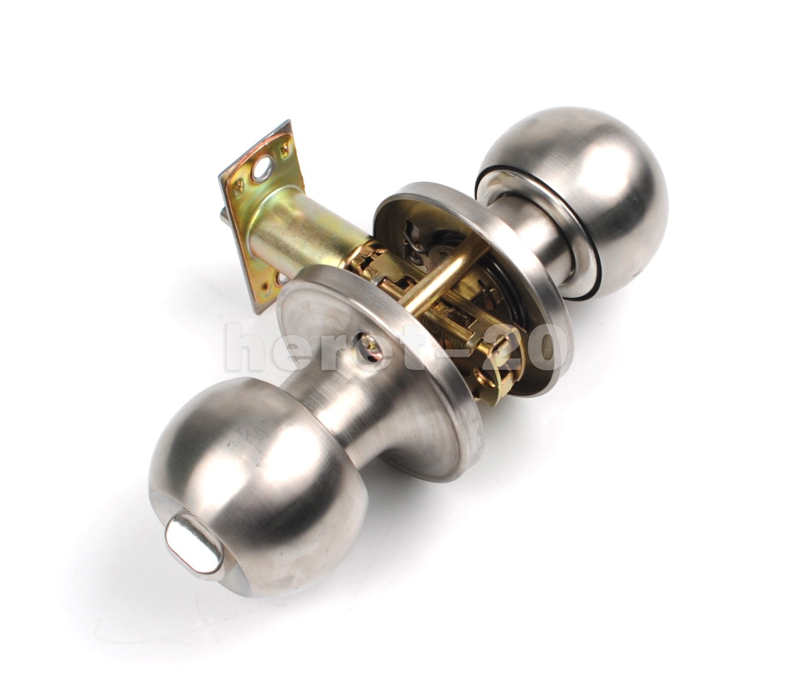 HighQuality Door Knob Privacy Lock Interior Bathroom Bedroom Stainless Steel