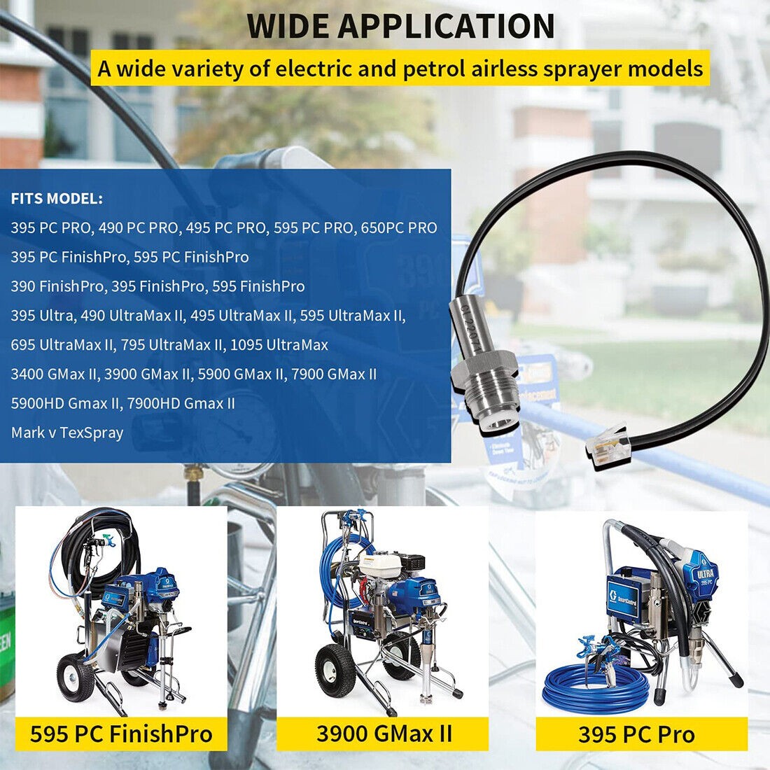 243222 Airless Sprayer Pressure Transducer for Graco Airless Paint Sprayer