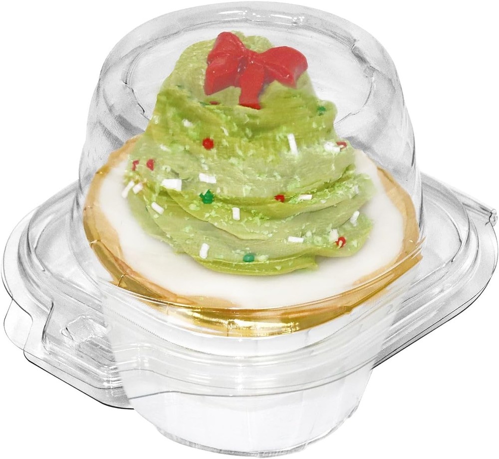 Spacious 3" Cupcake Holders - 50 Pack Clear Stackable Containers for Events