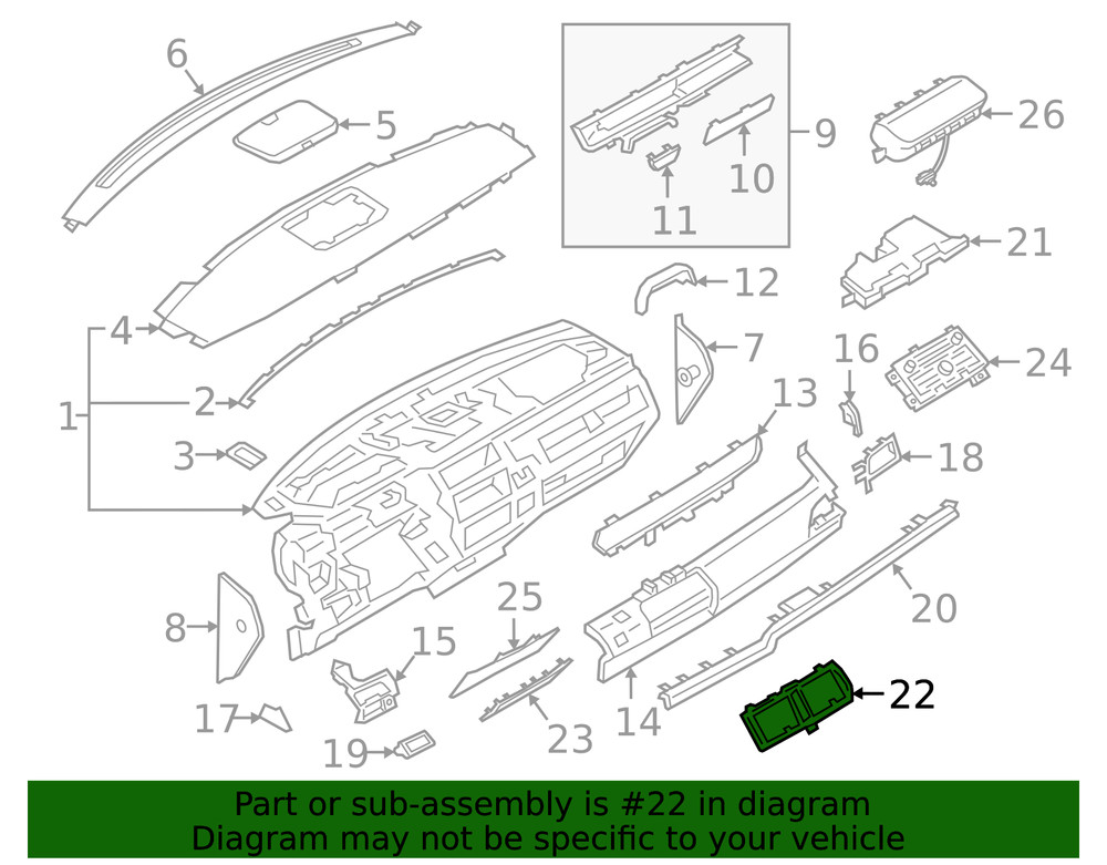 Genuine Ford Center Panel NL7Z7804302AA