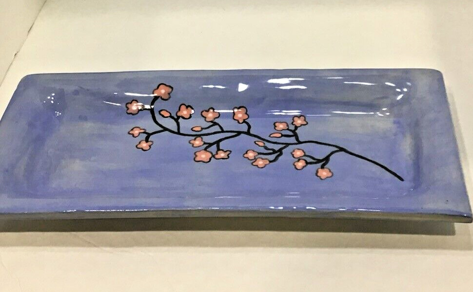 Raised Cherry Blossom 13" Rectangular Serving Tray