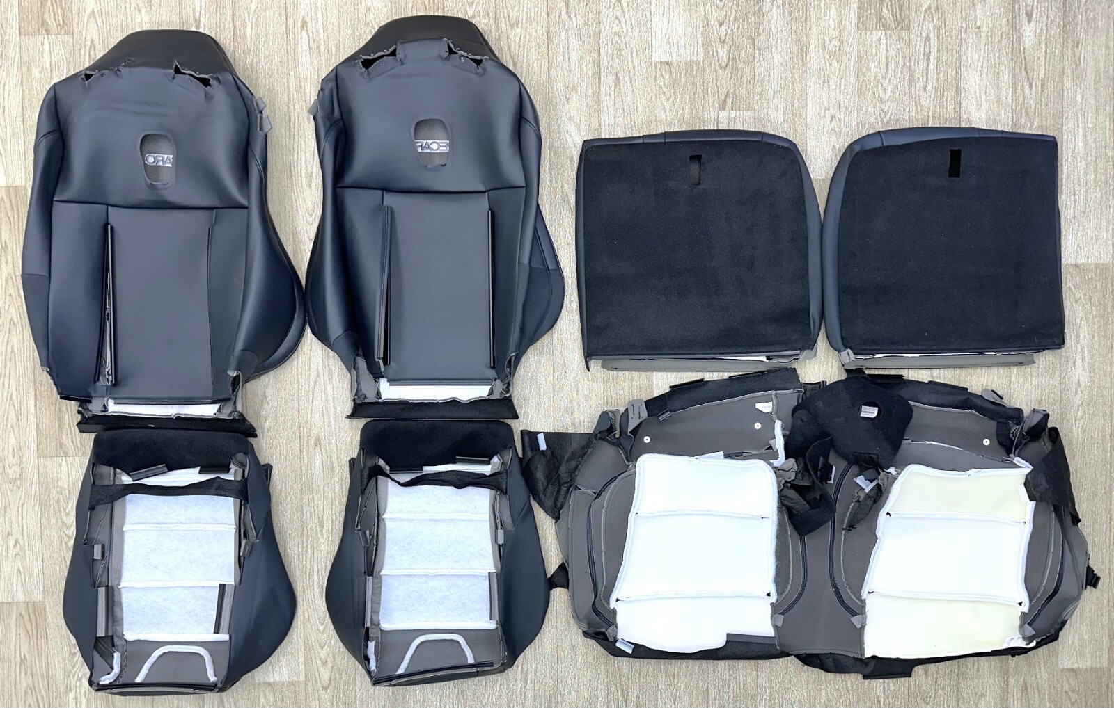 ORIGINAL FORD MUSTANG NEW TAKEOFF RECARO BLACK LEATHER SEAT UPHOLSTERY 2024 2025