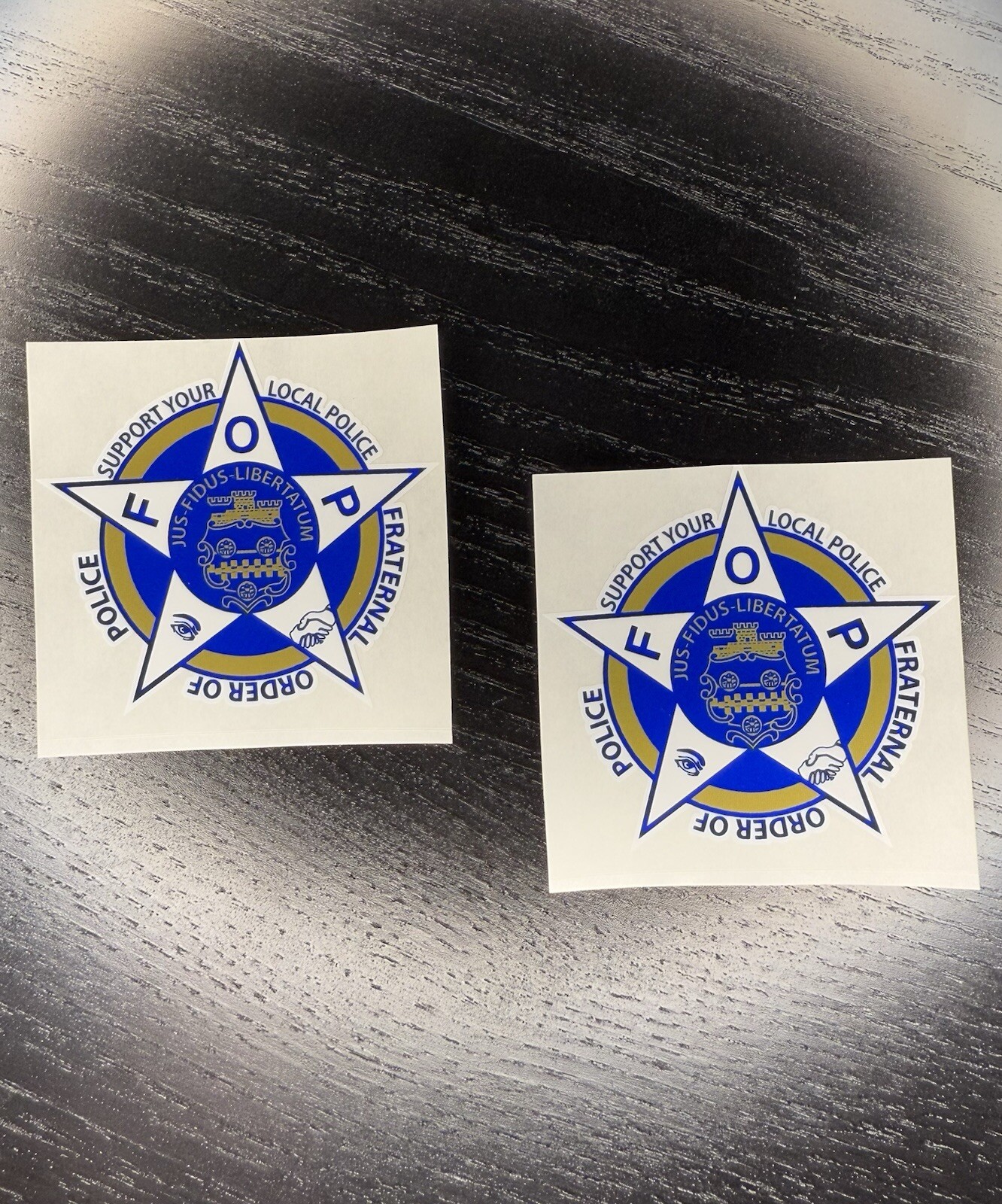 2 Pack - Fraternal Order Of Police Sticker Decal Supporter FOP PBA Blue Trooper