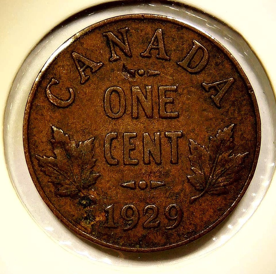 1929 Canada Small Cent King George V
