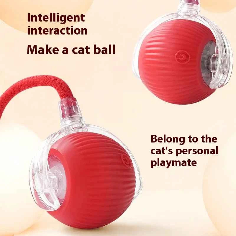 2Pcs Automatic Rolling Ball Smart Cat Dog Toy Electric Pet Self-moving Kitten