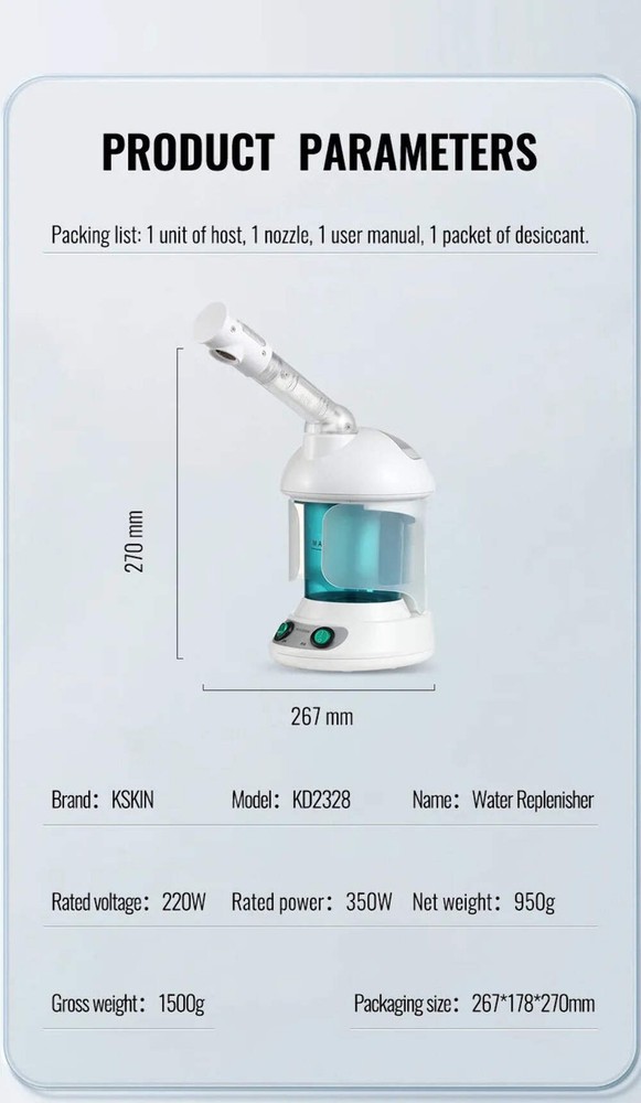 Portable Facial Steamer- Face Mist Spray, Professional Ionic Technology