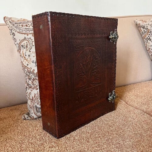Leather 3 Ring Binder Grimoire Binder Leather Binder Cover Notebook Offic Folder