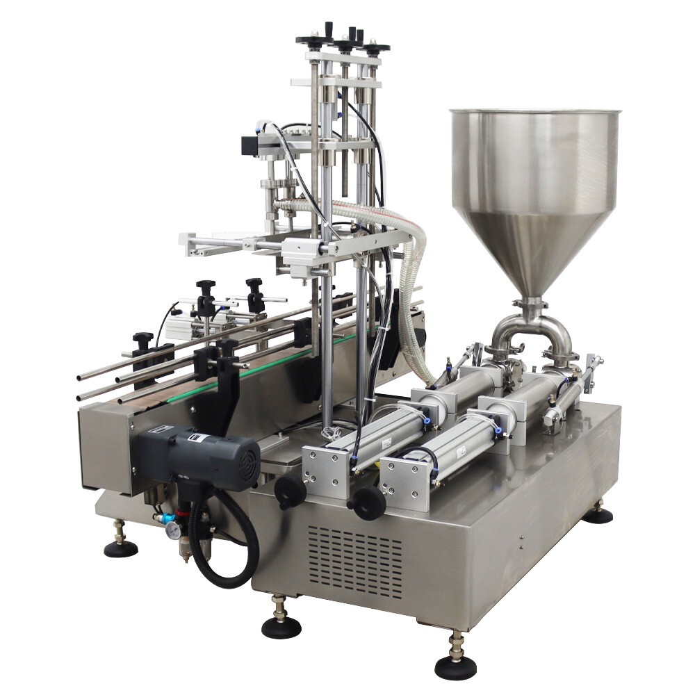 New Double Head 110V Desktop Fully Automatic Paste Filling Machine 100-1000ml