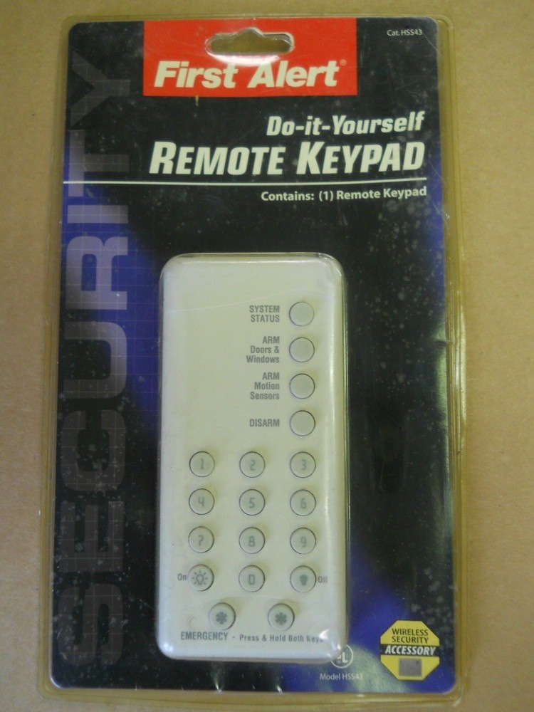 DIY REMOTE KEYPAD, 1ST ALERT, HSS43, WIRELESS SECURITY ACCESSORY