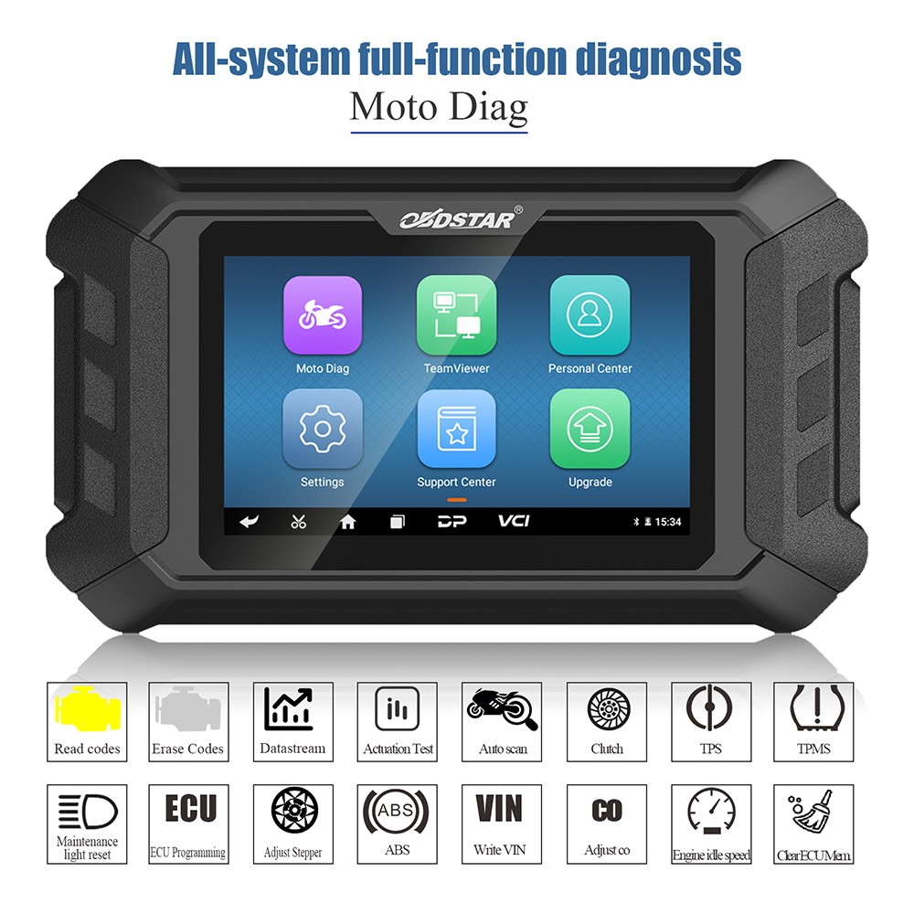 OBDSTAR MS50 STD Motorcycle Diagnostic tool OBD2 Scanner Key Coding Action test