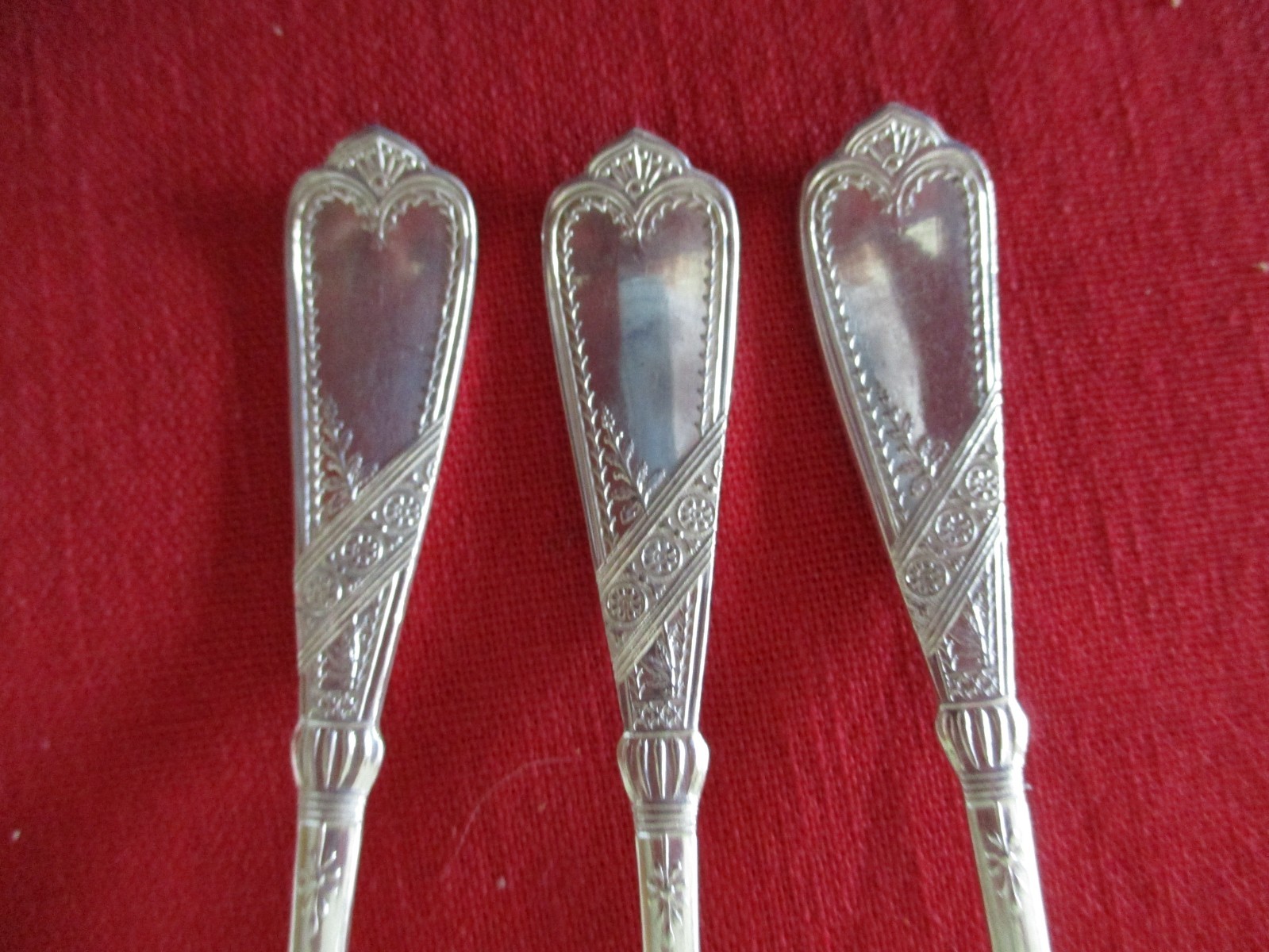 (3) 1847 Rogers Silverplate Espresso/Coffee/Cocoa Spoons, 1879 Newport #Y-