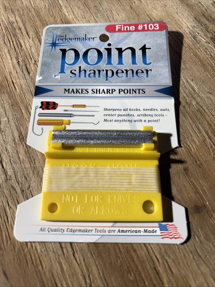 EDGEMAKER POINT Sharpener SHARPENS ANYTHING WITH A POINT Fine GRIT #103 - USA
