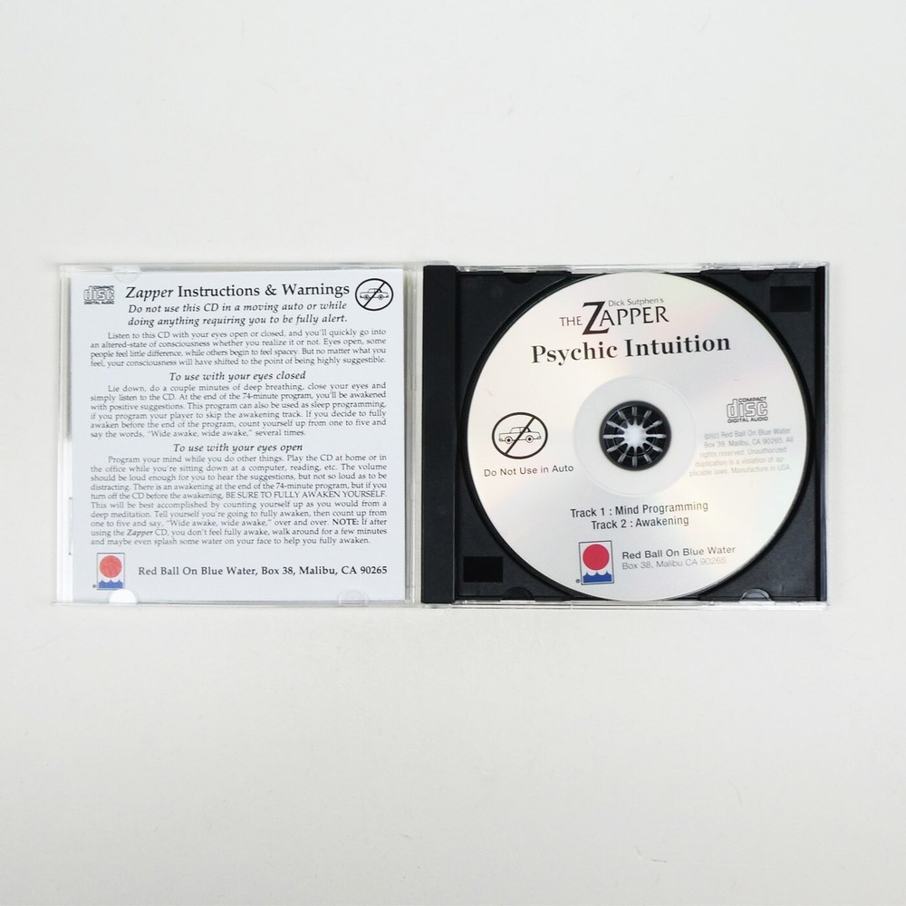 DEVELOP PSYCHIC INTUITION Zapper CD Dick Sutphen Tap Your MIND POWER Intuitive