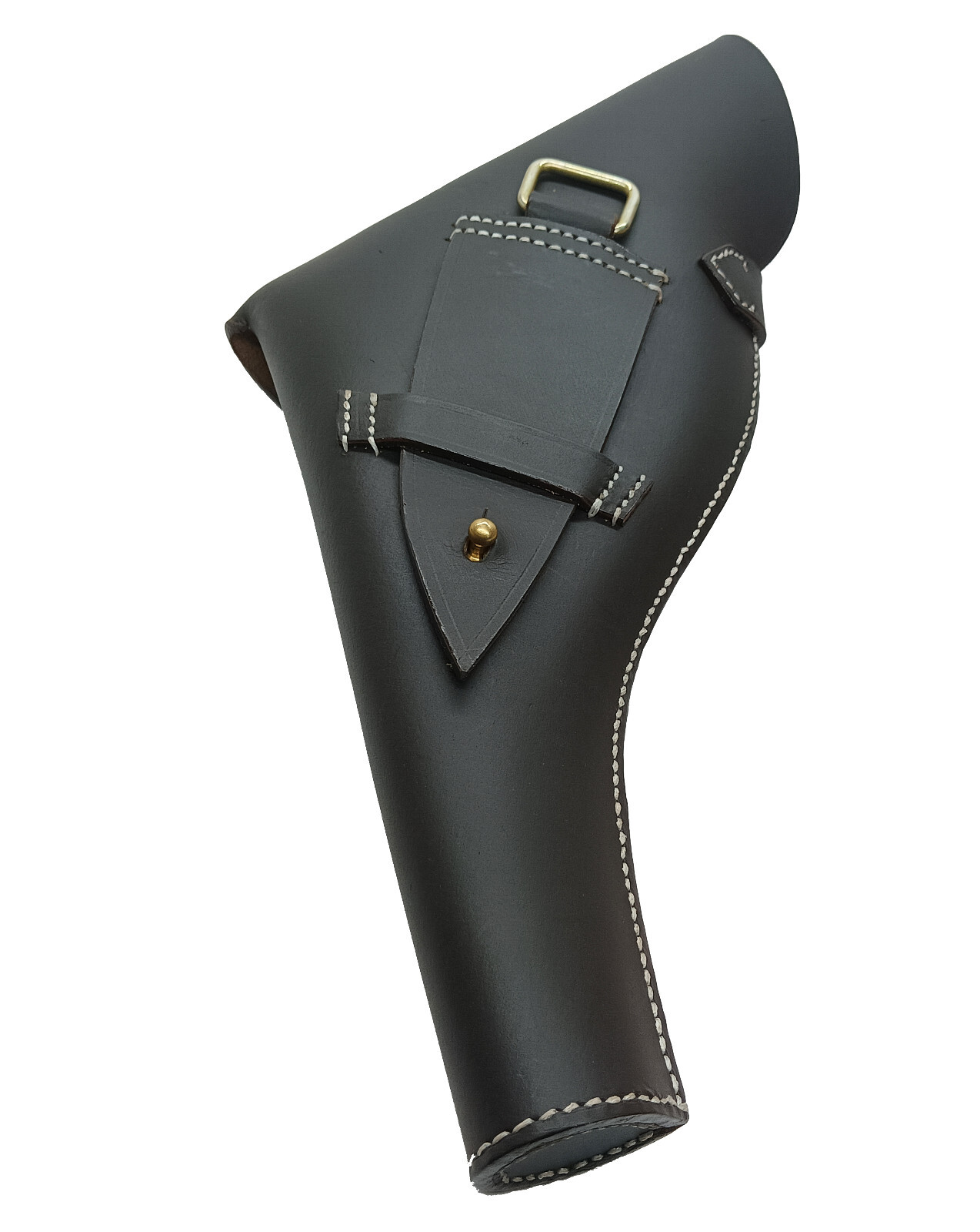 British WW I&II .455 Webley Revolver Leather Holster Dark Brown Color Right Hand