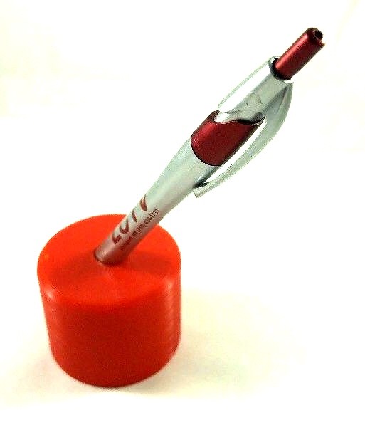Single Round Pen Holder Half Inch Hole Black