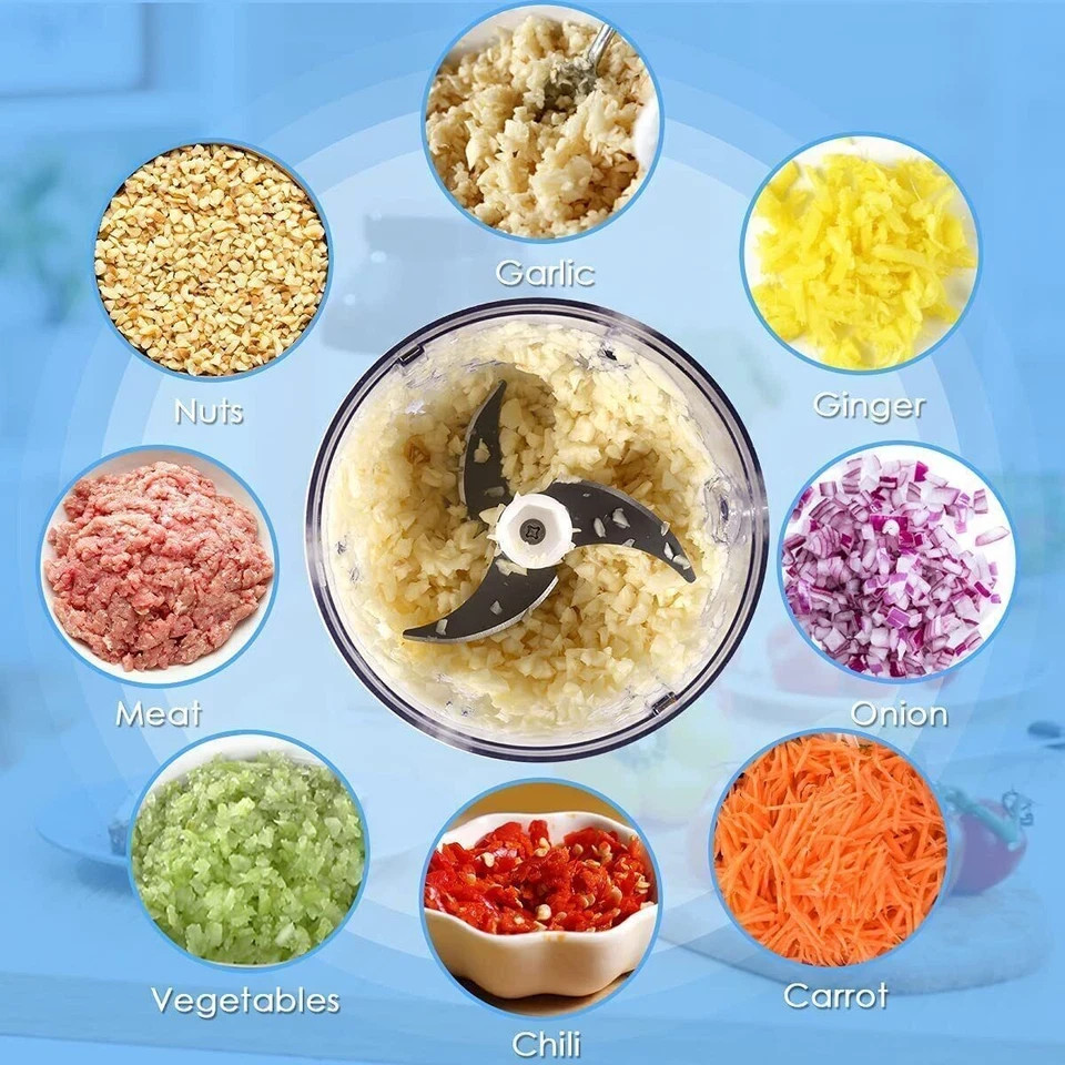Mini Food Processor, Vegetable Garlic Chopper, USB Meat Grinder, Rechargeable