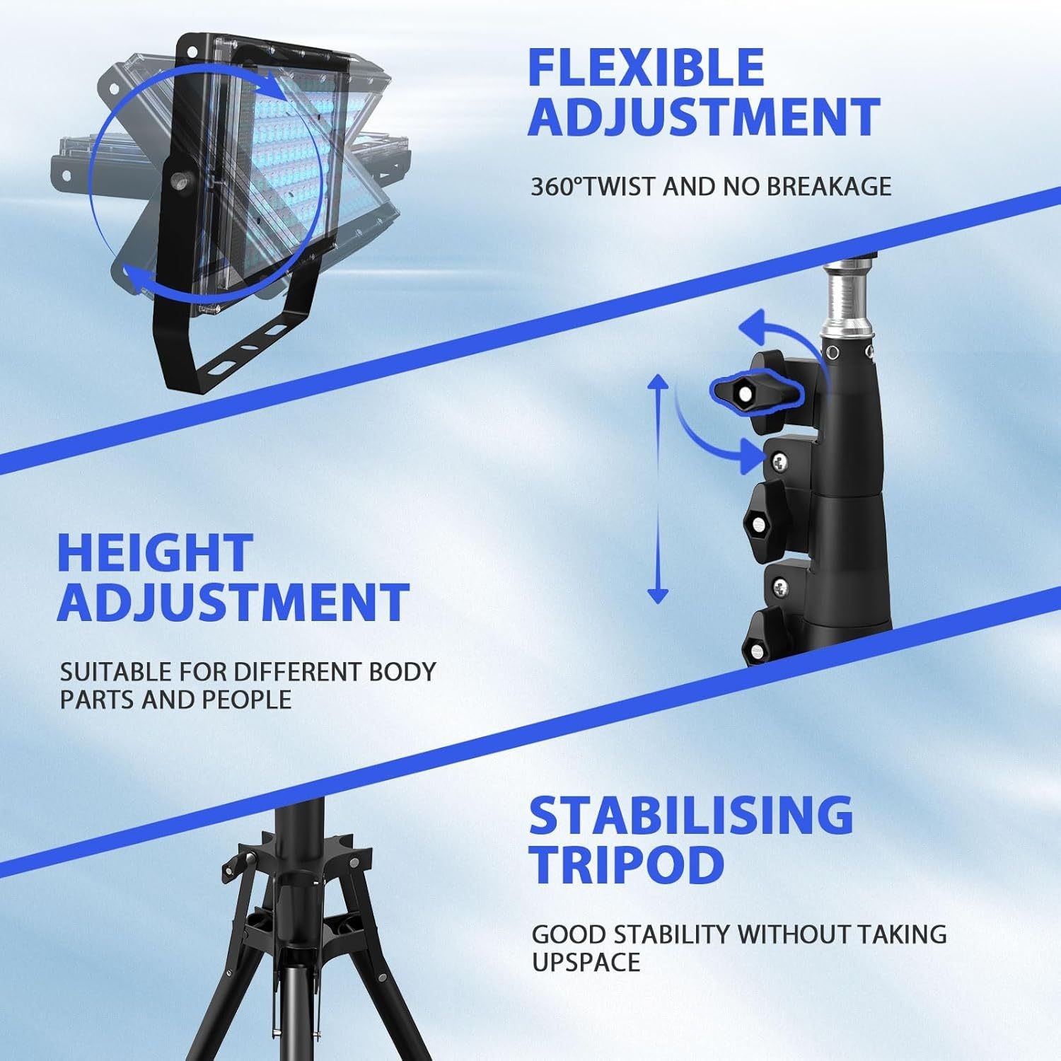 UV Tanning Lamp Solarium Light Pro hysiotherapy Lamp Home 460 & 480 NM Tanning