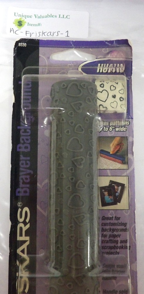 FISKARS Hearts Brayer Backgrounds Decorative Roller 6" Wide Interchangeable