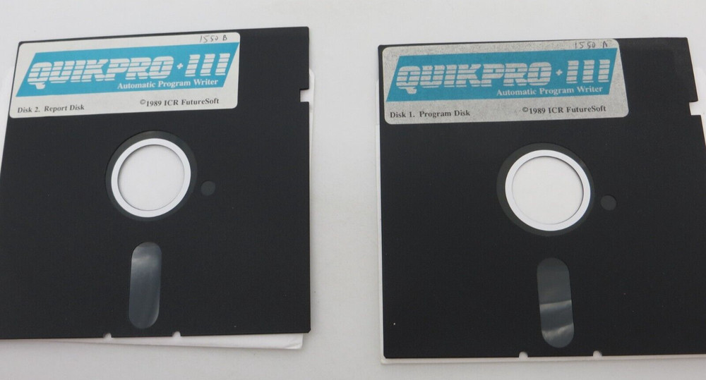 QUIKPRO + III Automatic Program Writer 5.25" Floppy Disk 1989 ICR FutureSoft