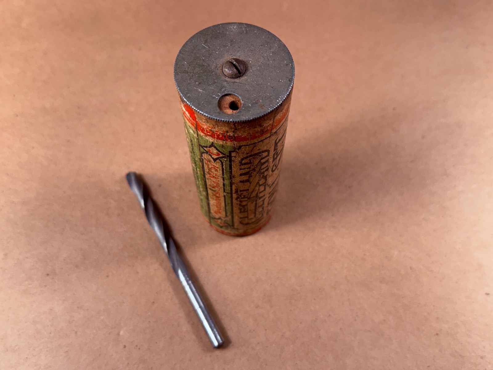 CLEVELAND Ohio TWIST DRILL CO. WOOD STORAGE INDEX Mechanics Set No. 57 TUBE ONLY