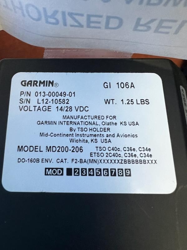 Garmin GI-106 Course Deviation Indicator