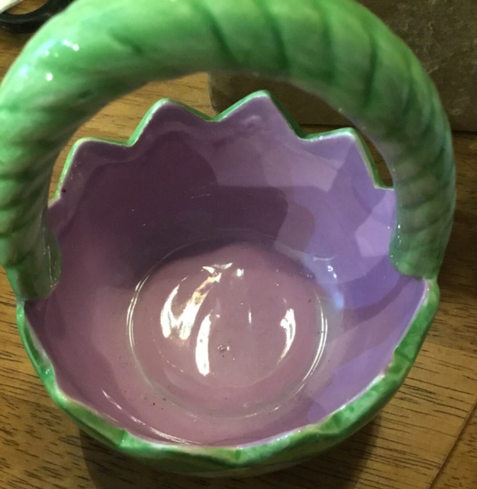 Ceramic Easter Egg Basket-Candy Dish