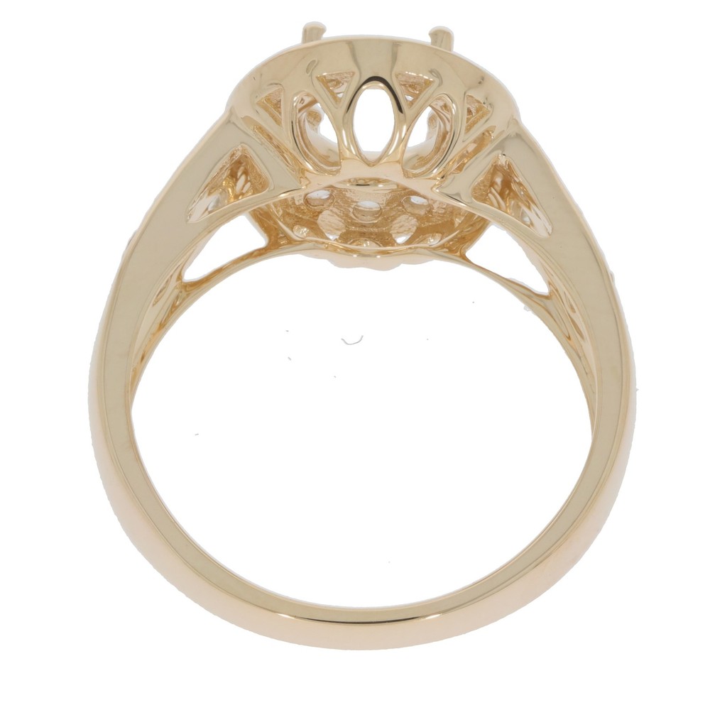 Sterling Silver Semi Mount Ring Setting Oval OV 8x6mm