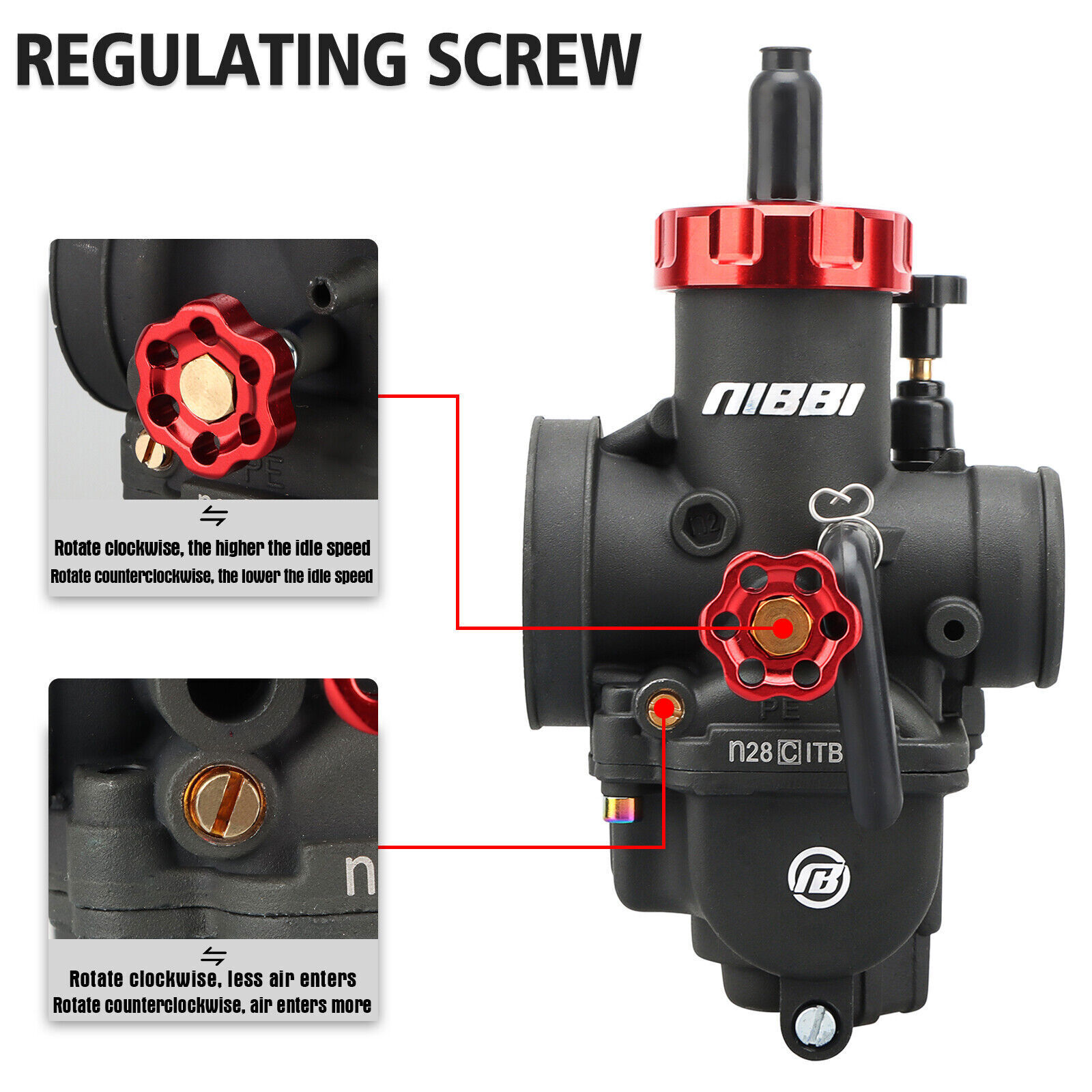 NIBBI 28mm Carburetor Complete Kit For Hawk 200 250 TBR7 DB36 ATV Dirt Bike XPRO
