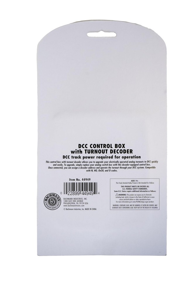 Bachmann Trains - DCC Control Box with Turnout DECODER - HO Scale One Size