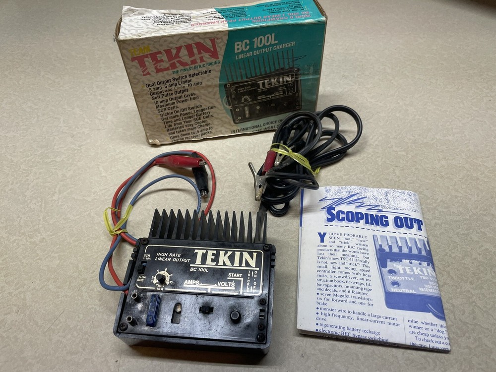 Vintage Tekin BC100L Linear Output Charger Untested