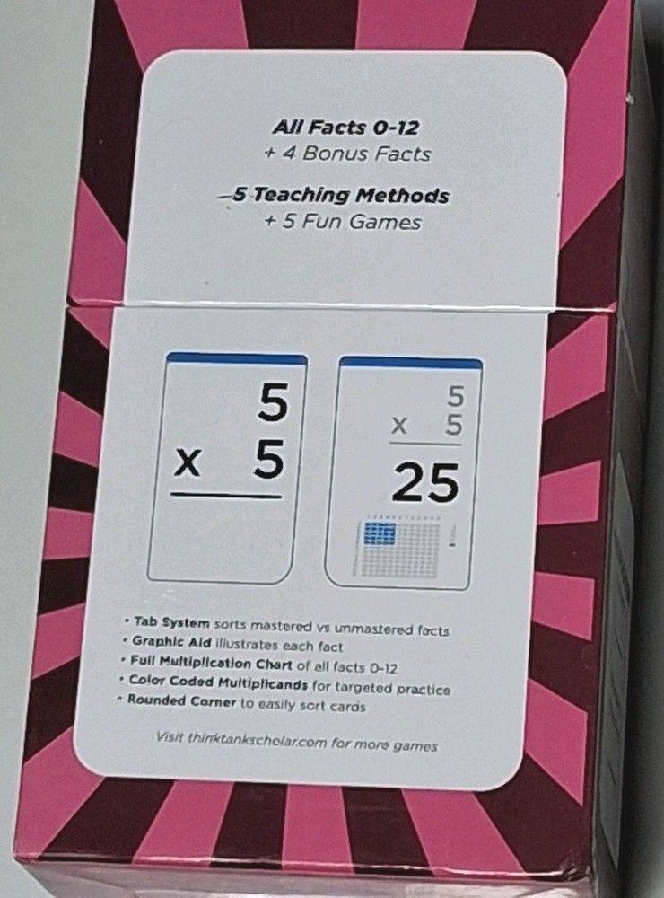 Think Tank Scholar 173 Multiplication Flash Set Games & Teaching Methods